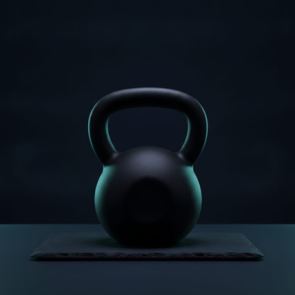 A single kettlebell lit against a dark background: the movement assessment, built around how you actually train