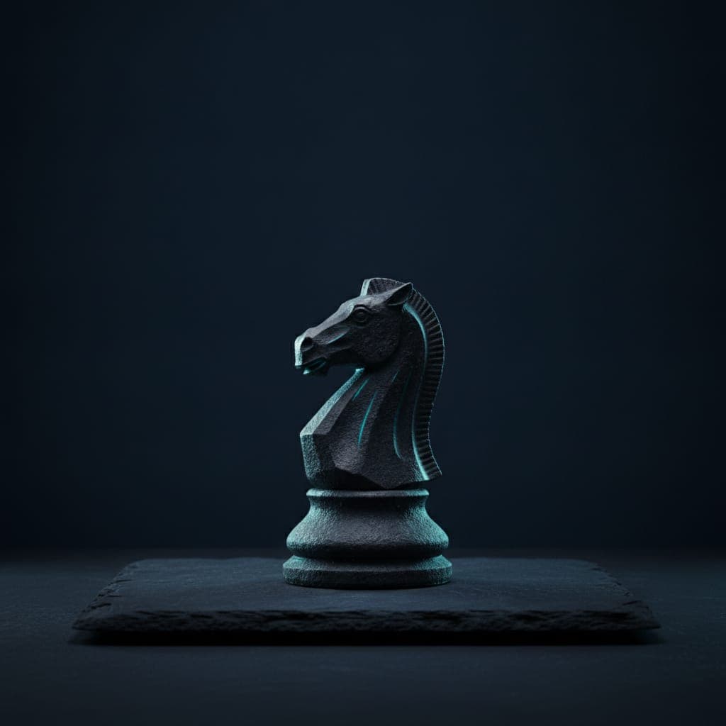 A chess knight standing alone on a slate slab: the report of findings and your next move